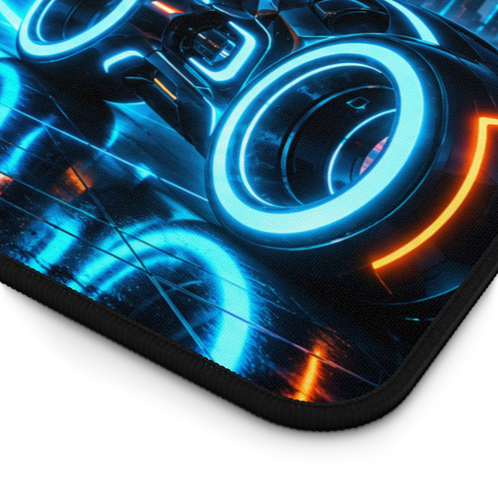 Neon Guardian Sci-Fi Gaming Desk Mat