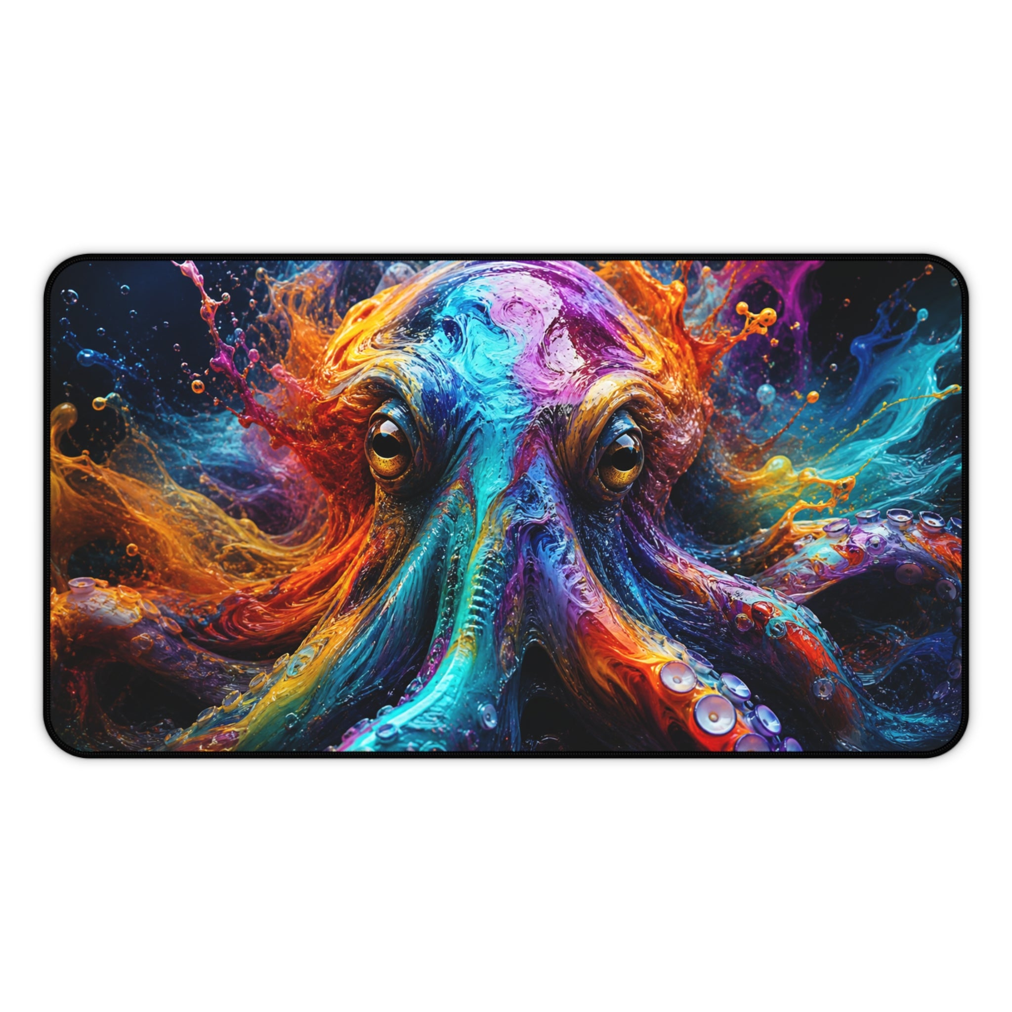Vibrant Octopus Mouse Pad — Colorful Animal Print Desk Mat