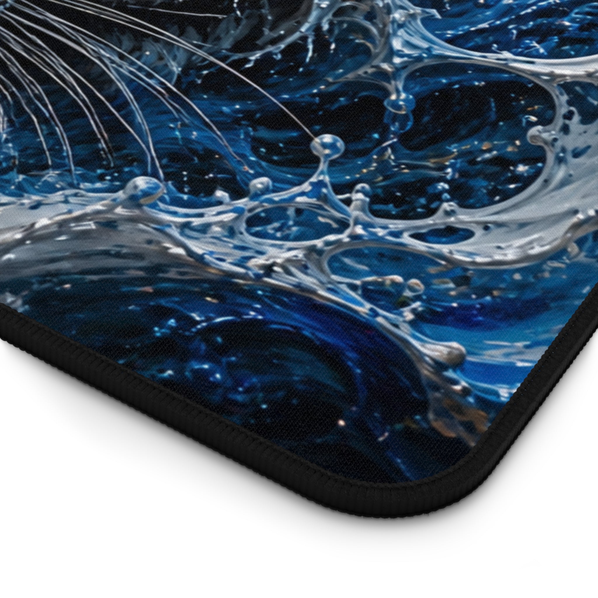 Tiger Fire & Water Desk Mat — Vibrant Animal Print Mouse Pad for Home and Office