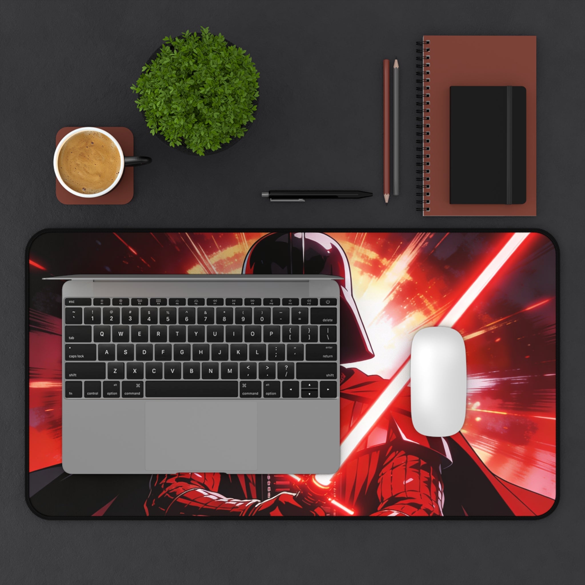 Darth Vader Desk Mat, Star Wars Gaming Mouse Pad with Non-Slip Base