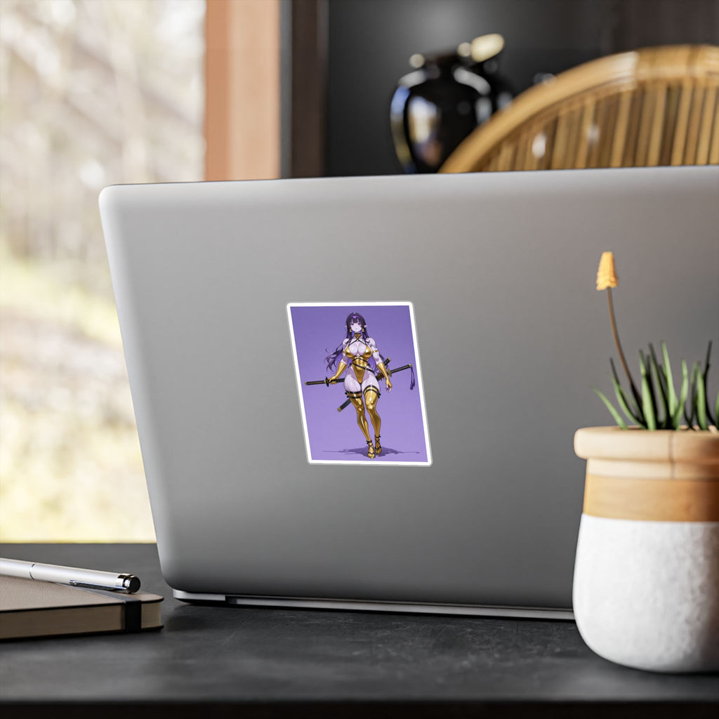 Waifu Warrior Sticker, Anime Decals, Laptop Decor,  Gift
