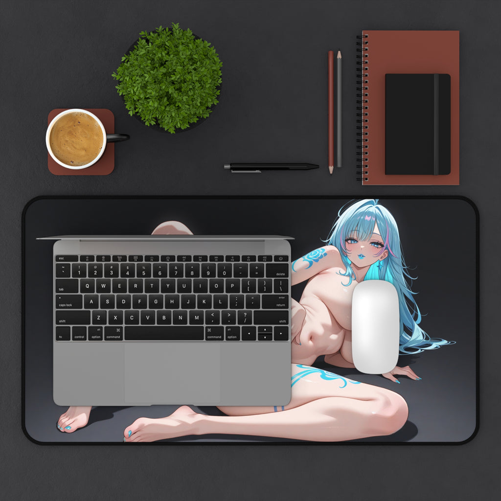 Sexy Anime Girl Desk Mat - Waifu Large Mouse Pad