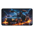 DeLorean Desk Mat, Back to the Future Mouse Pad with Vibrant Colors & Non-Slip Base