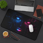 Neon cyborg in the shadows Desk Mat, XL Mousepad Non-slip for Gaming & Office
