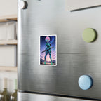 Anime Girl Warrior Vinyl Sticker - Female Swordswoman Kiss-Cut Decal