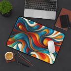 Abstract Colorful Mouse Pad, Vibrant Desk Mat, Modern Desk Pad for Home and Office