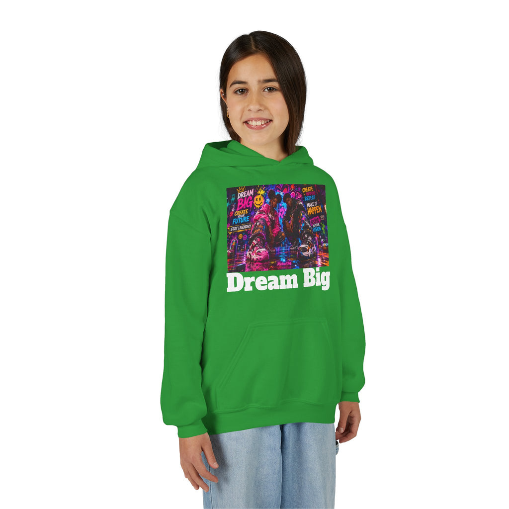 Dream Big Youth Hoodie — Colorful Inspirational Graphic Sweatshirt