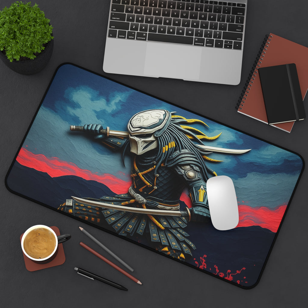 Samurai-style Predator Desk Mat, Premium Gaming Mouse Pad