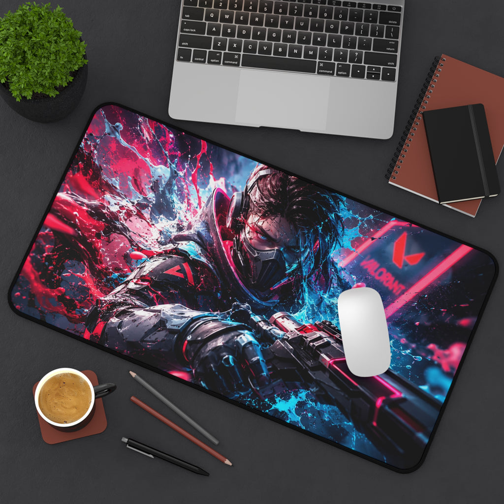 Valorant Gaming Mouse Pad - Futuristic Warrior Desk Mat