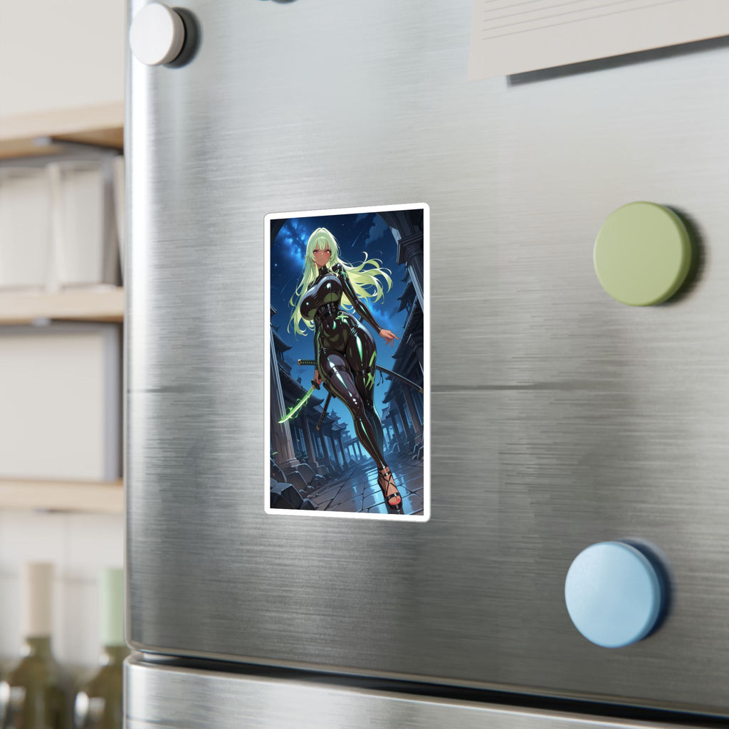Moonblade Cyber Samurai Anime Girl Sticker