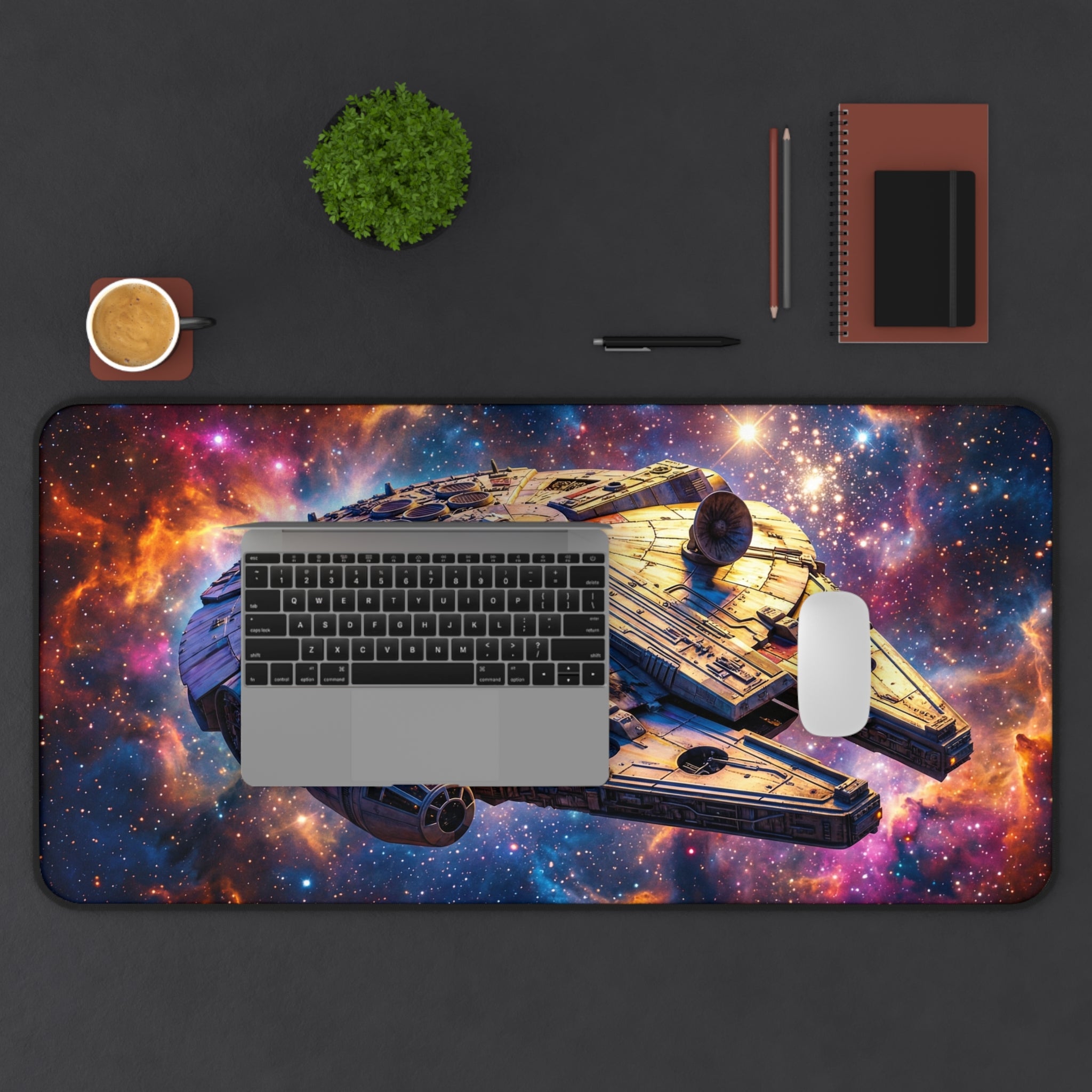 Millennium Falcon Desk Mat, Star Wars Mouse Pad with Non-Slip Base
