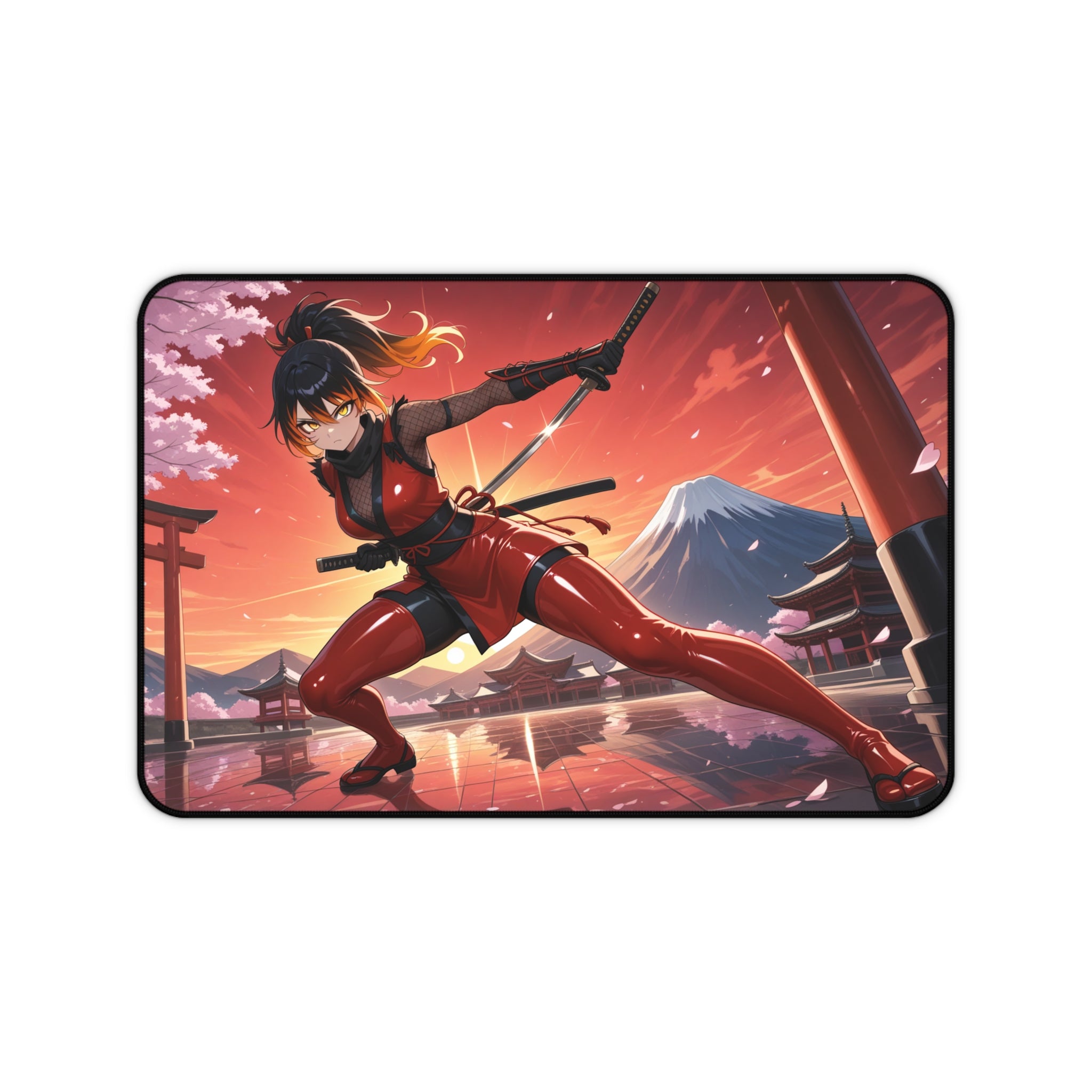Anime Ninja Warrior Desk Mat, Anime Gaming Mouse Pad for Gamers & Otaku