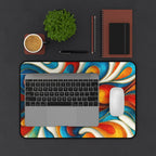 Abstract Colorful Mouse Pad, Vibrant Desk Mat, Modern Desk Pad for Home and Office
