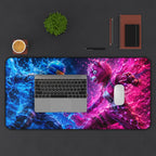 Energy Clash in Liquid Combat Mouse Pad — Fortnite-style Warriors