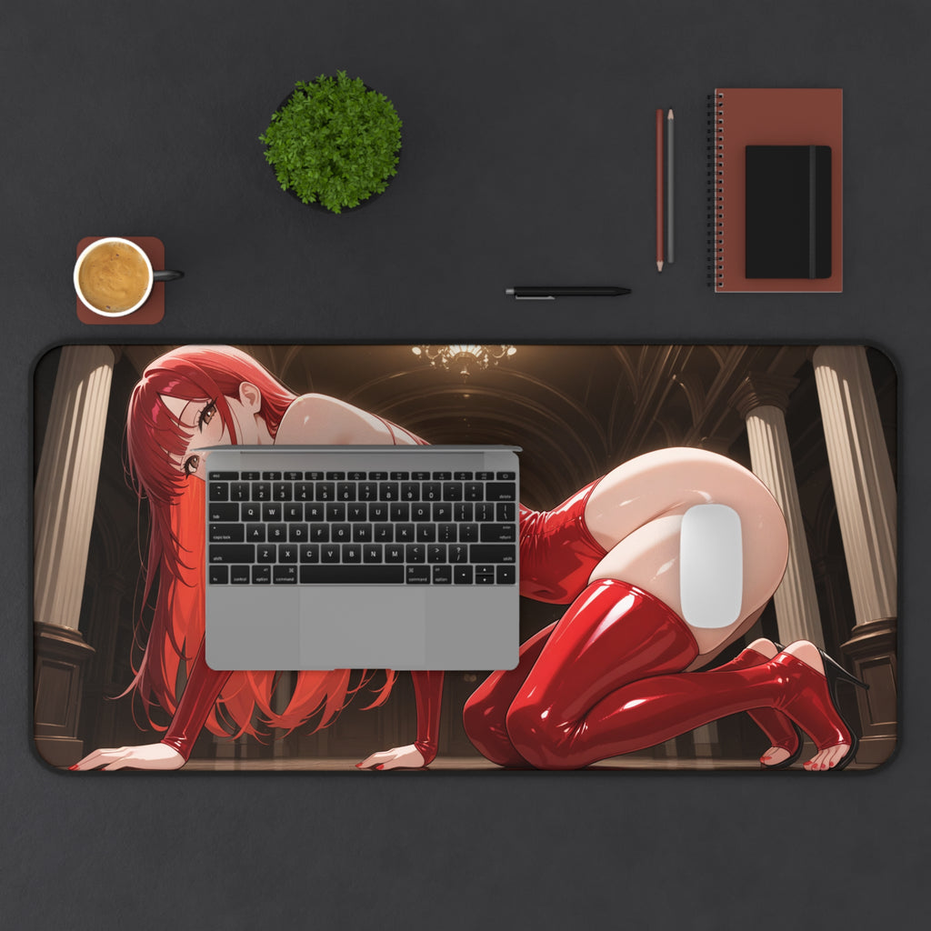 Anime Waifu Mouse Pad, Gaming Desk Mat, Desk Pad Gift for Gamers & Otaku