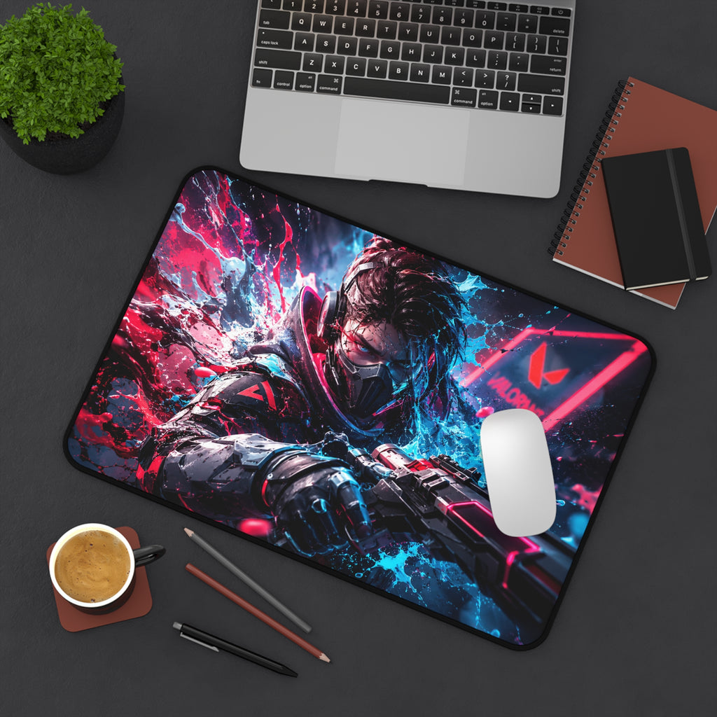 Valorant Gaming Mouse Pad - Futuristic Warrior Desk Mat