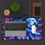 Neon Shadow Samurai Desk Mat & Gaming Mouse Pad