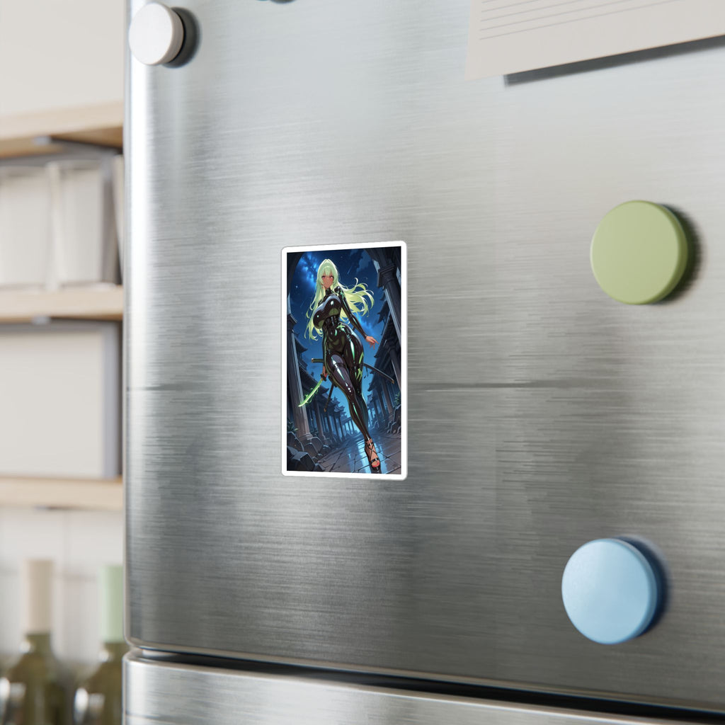Moonblade Cyber Samurai Anime Girl Sticker
