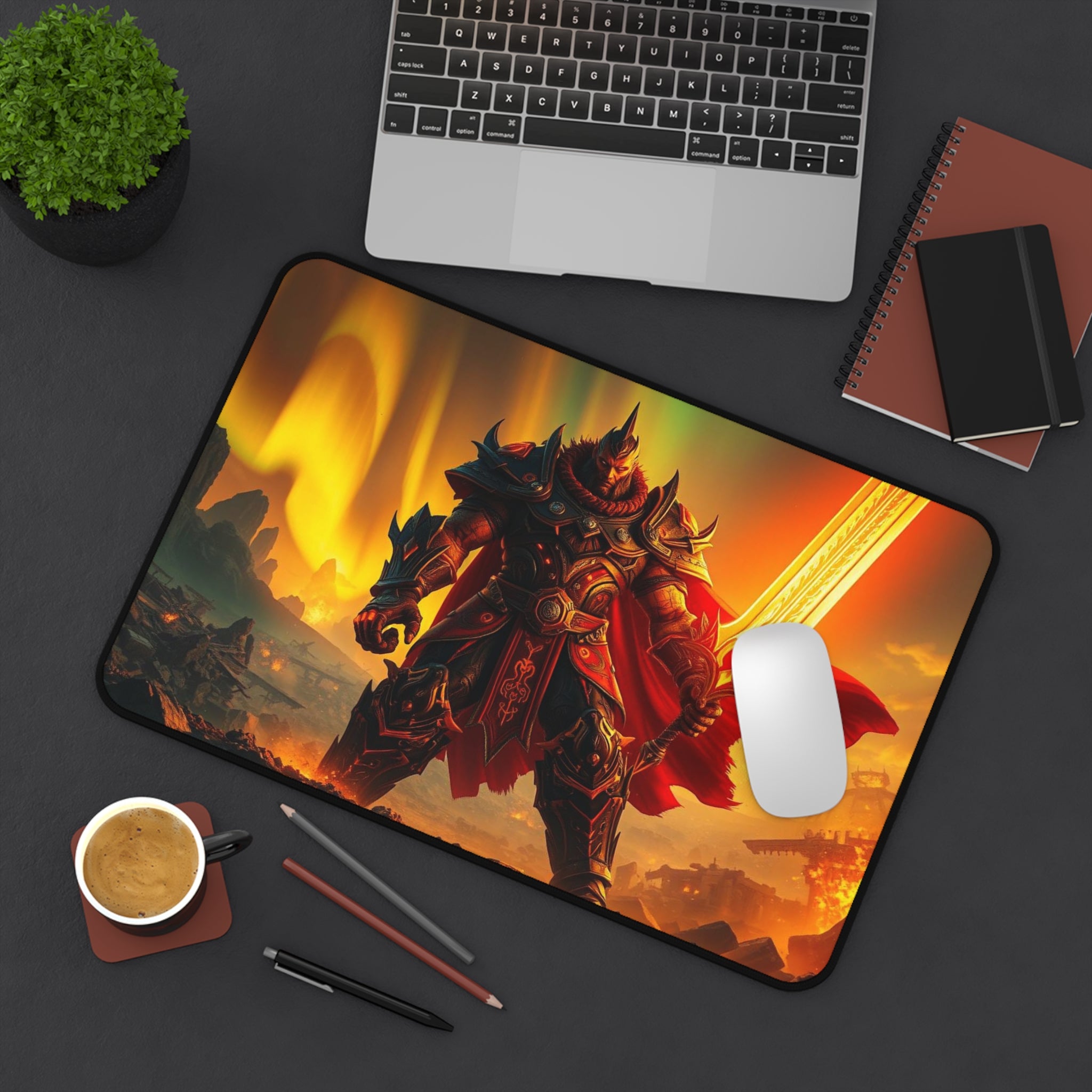 Epic Warrior Varkyn Desk Mat, Non-Slip Neoprene Gaming & Office Mouse Pad
