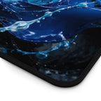 White Tiger Wave Mouse Pad — Large Animal Print Desk Mat