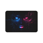 Neon cyborg in the shadows Desk Mat, XL Mousepad Non-slip for Gaming & Office