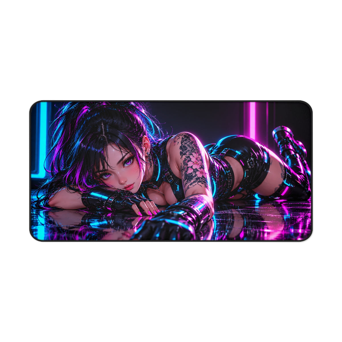 Premium Anime Waifu Desk Mat with Non-Slip Base