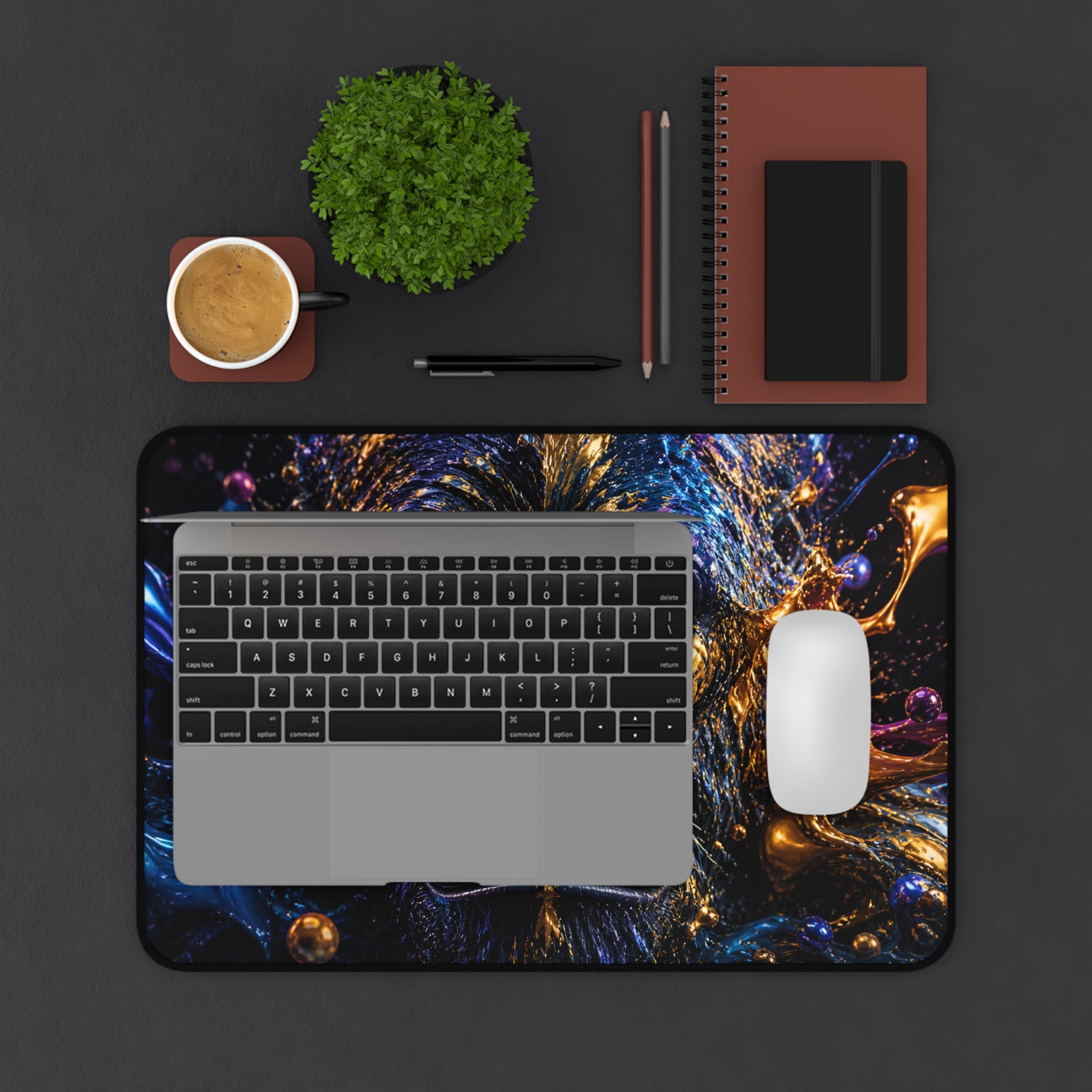 Gorilla Nebula Desk Mat — Cosmic Ape Gaming Mouse Pad