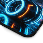 Neon Guardian Sci-Fi Gaming Desk Mat