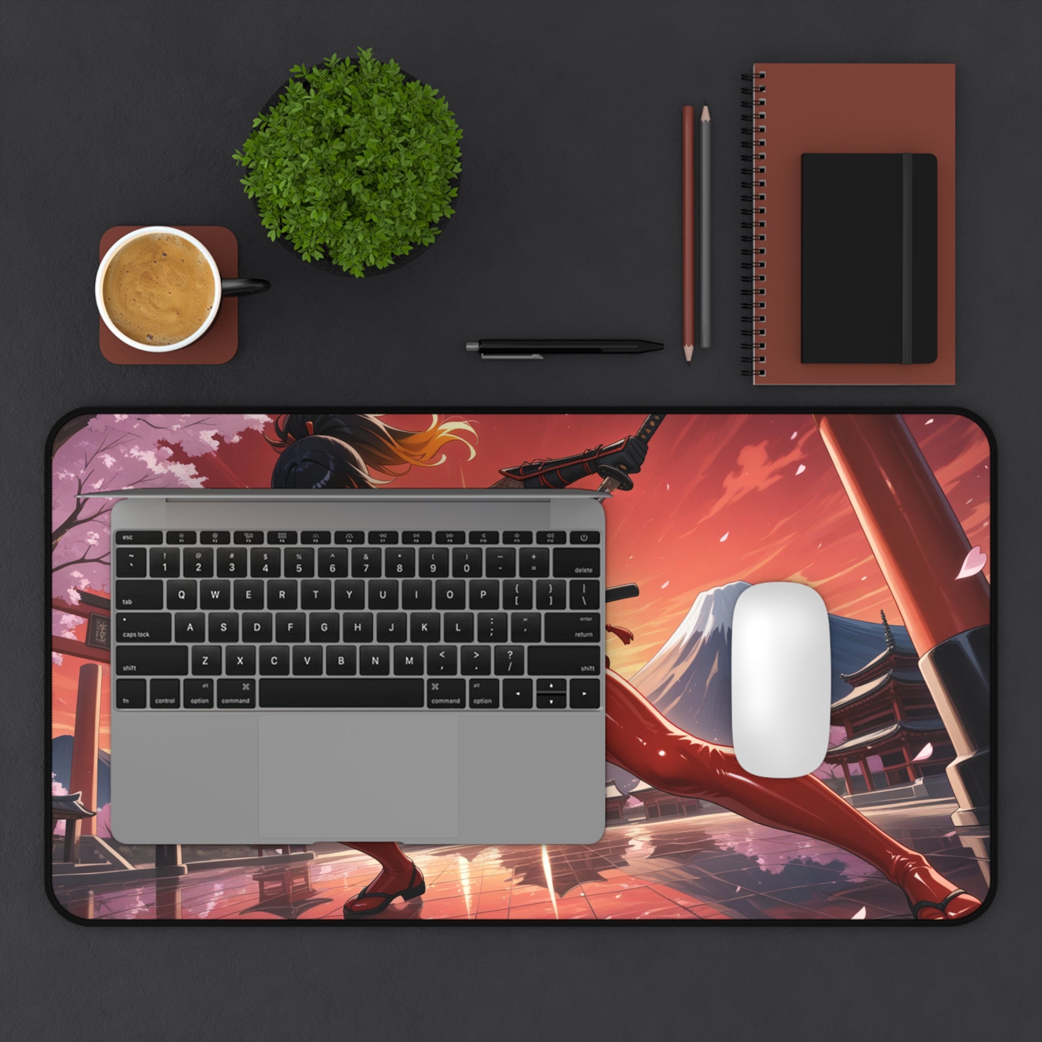 Anime Ninja Warrior Desk Mat, Anime Gaming Mouse Pad for Gamers & Otaku