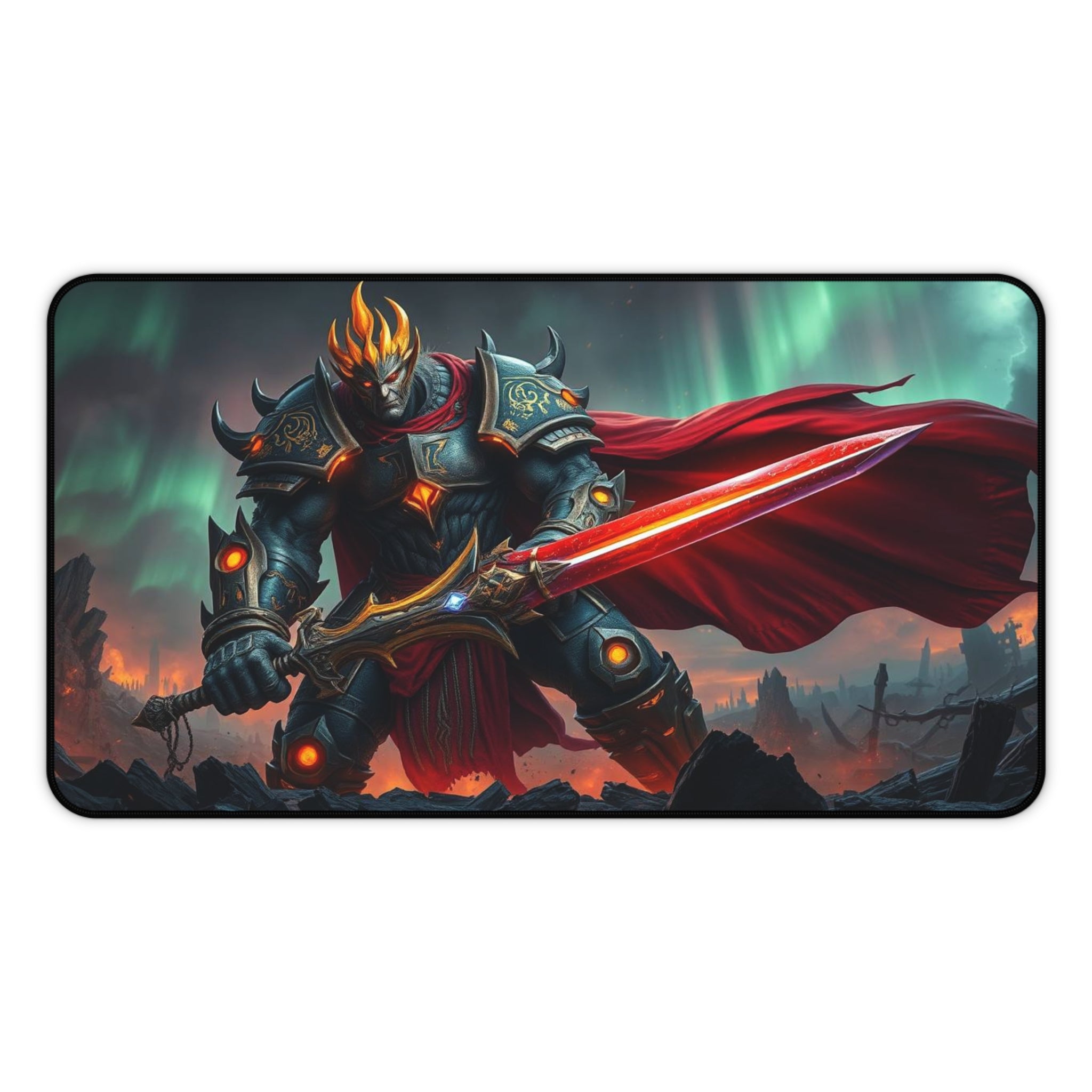 Epic Warrior Ragnarokh Ironveil Desk Mat, Non-Slip Neoprene Gaming & Work Surface
