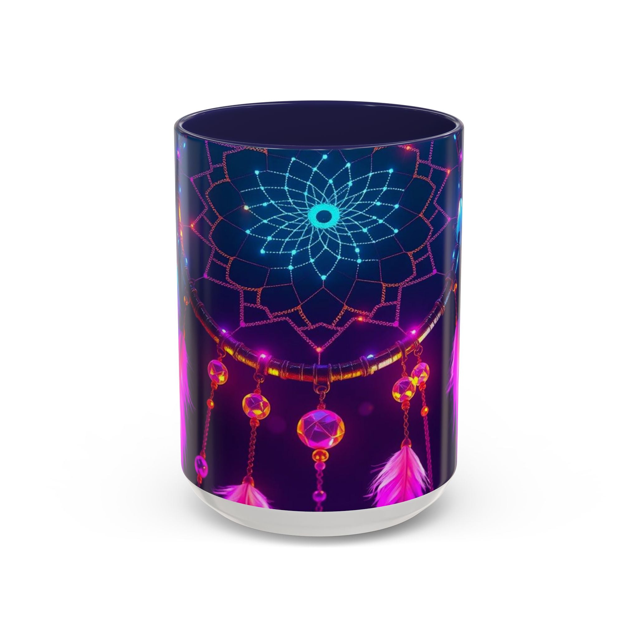 Dreamcatchers Ceramic Mug, Colorful Interior, Microwave and Dishwasher Safe