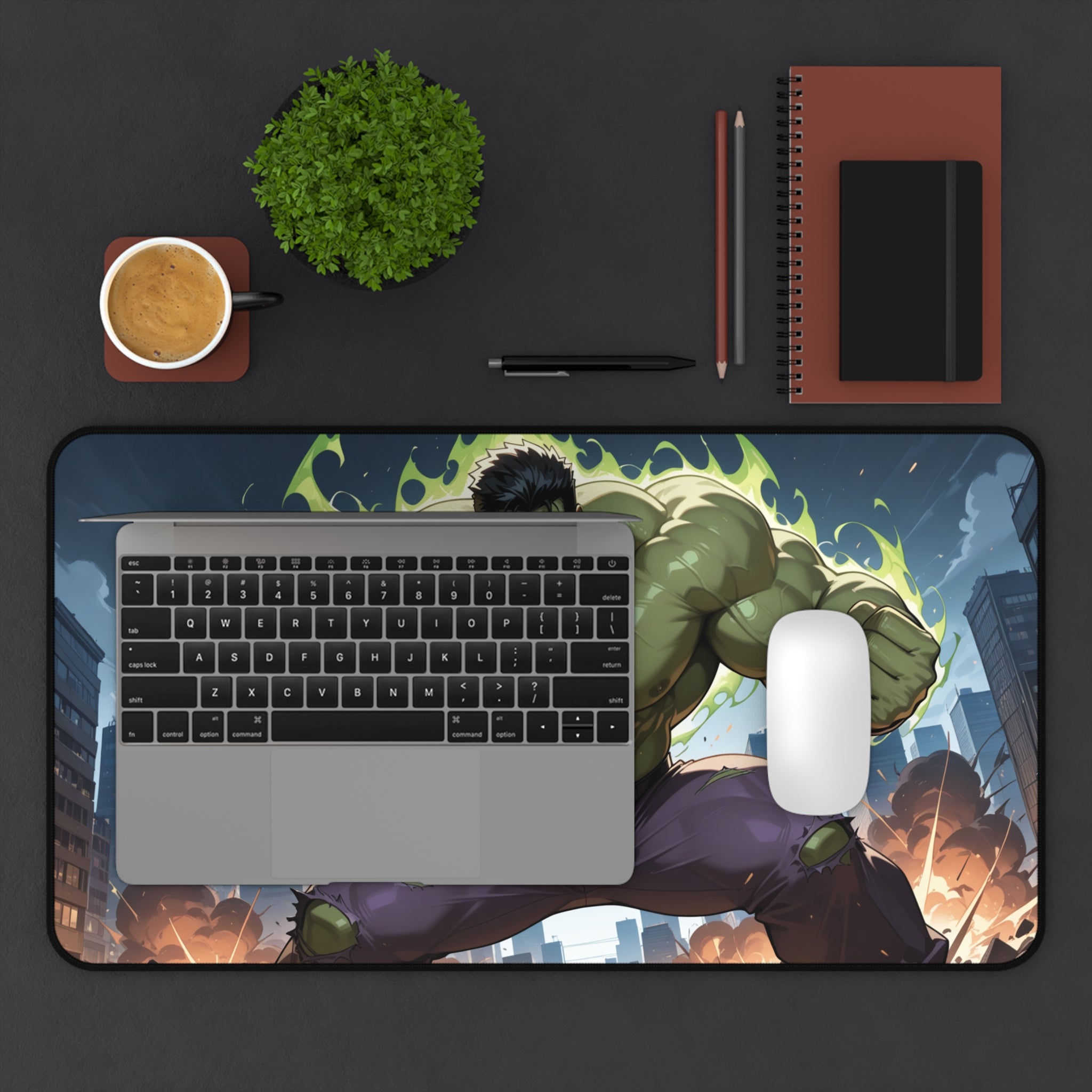Hulk Desk Mat, Gaming Mouse Pad, Superhero Playmat with Vibrant Print