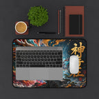 Mythic Dragon Mouse Pad — "God Exists" Asian Fantasy Desk Mat