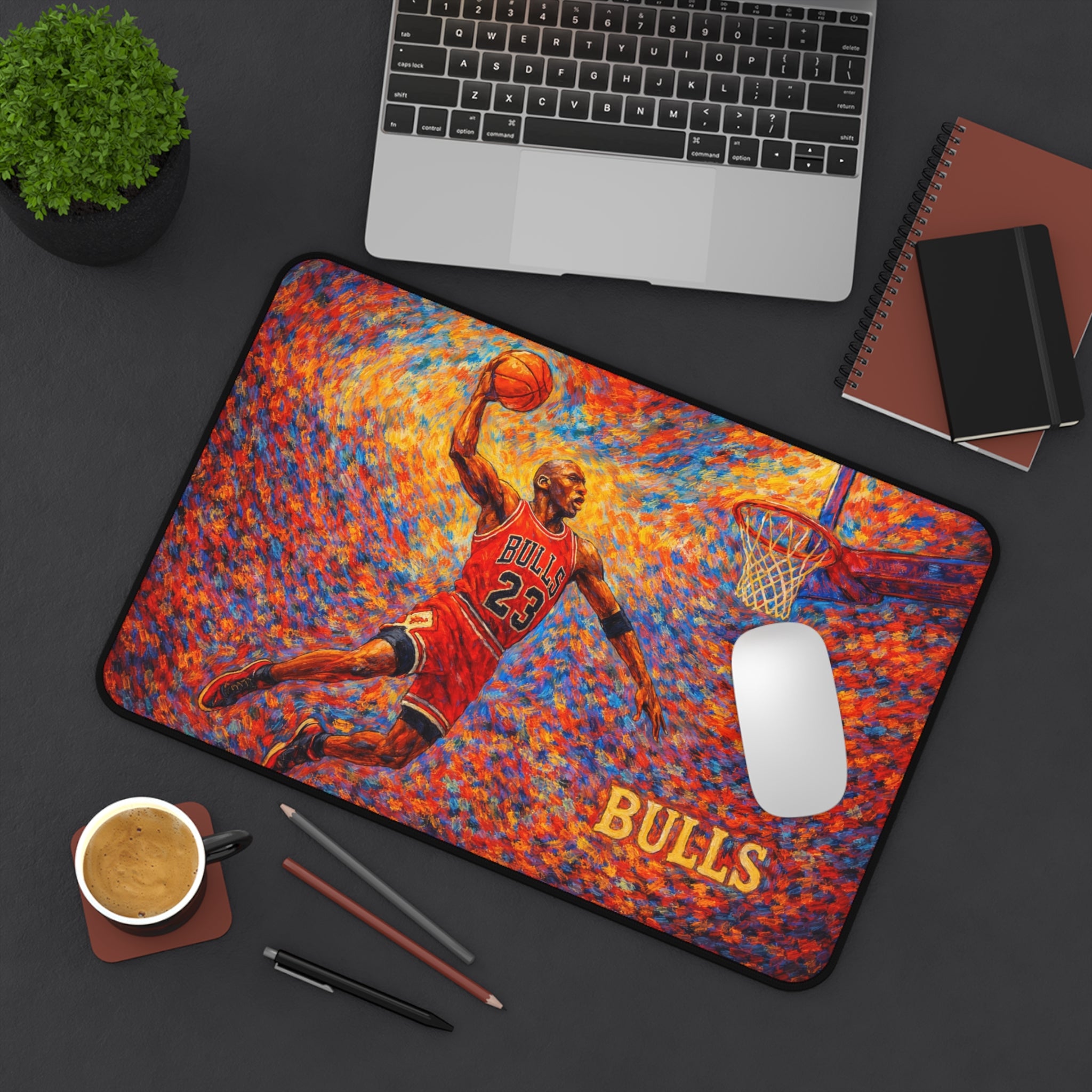 Michael Jordan Desk Mat, Colorful Non-Slip Mouse Pad for Office & Gaming