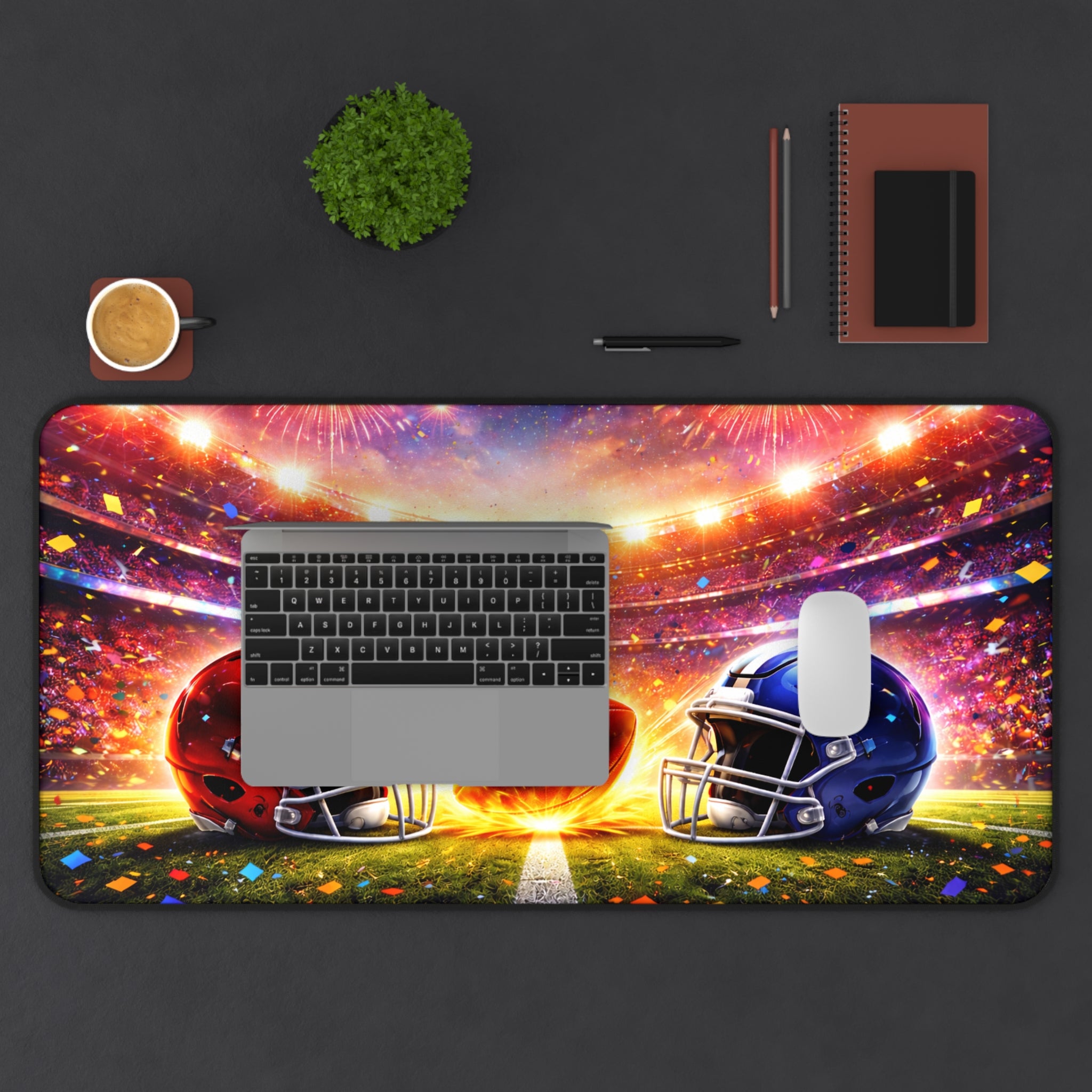 Super Bowl NFL Desk Mat Gaming Mouse Pad, Non-Slip Neoprene Desk Pad Gift