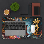 Mythic Dragon Mouse Pad — "God Exists" Asian Fantasy Desk Mat