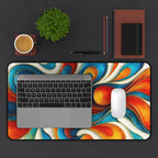 Abstract Colorful Mouse Pad, Vibrant Desk Mat, Modern Desk Pad for Home and Office
