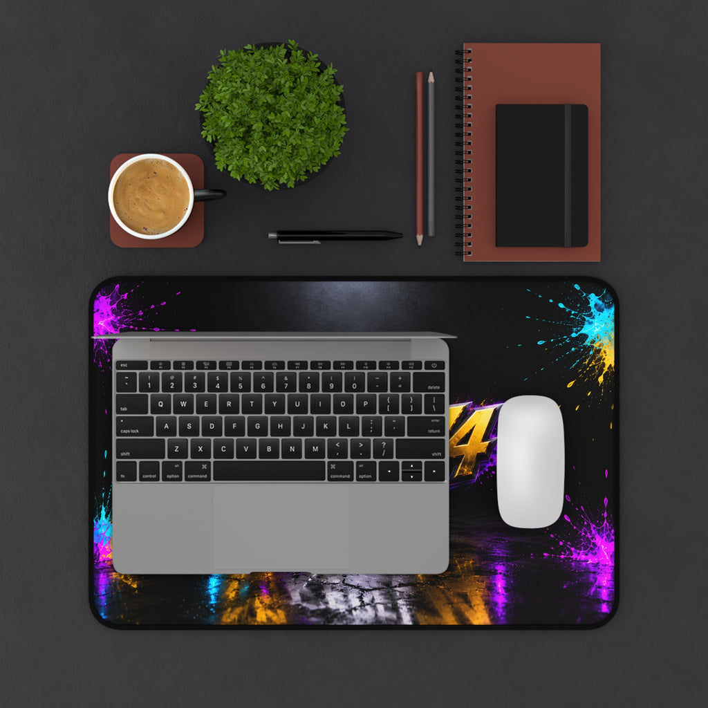 Rebel74 Neon Gaming Desk Mat & Mouse Pad