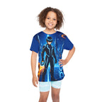 Tron Cybersuit Boy Kids Jersey, Futuristic Gamer Shirt with Tron-Inspired Cyber Graphic