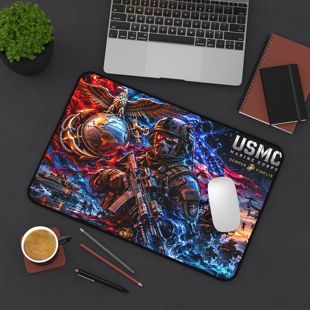 USMC Marine Corps Desk Mat — Semper Fidelis Mouse Pad