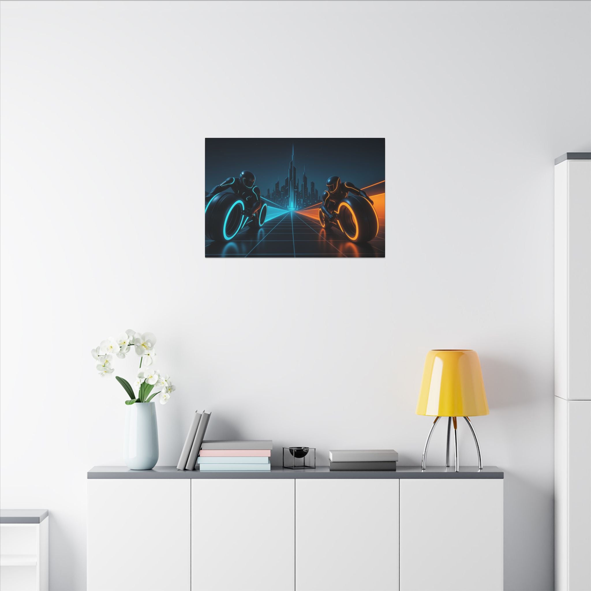 Tron Wall Art, Futuristic Tron Poster, Sci-Fi Wall Decor
