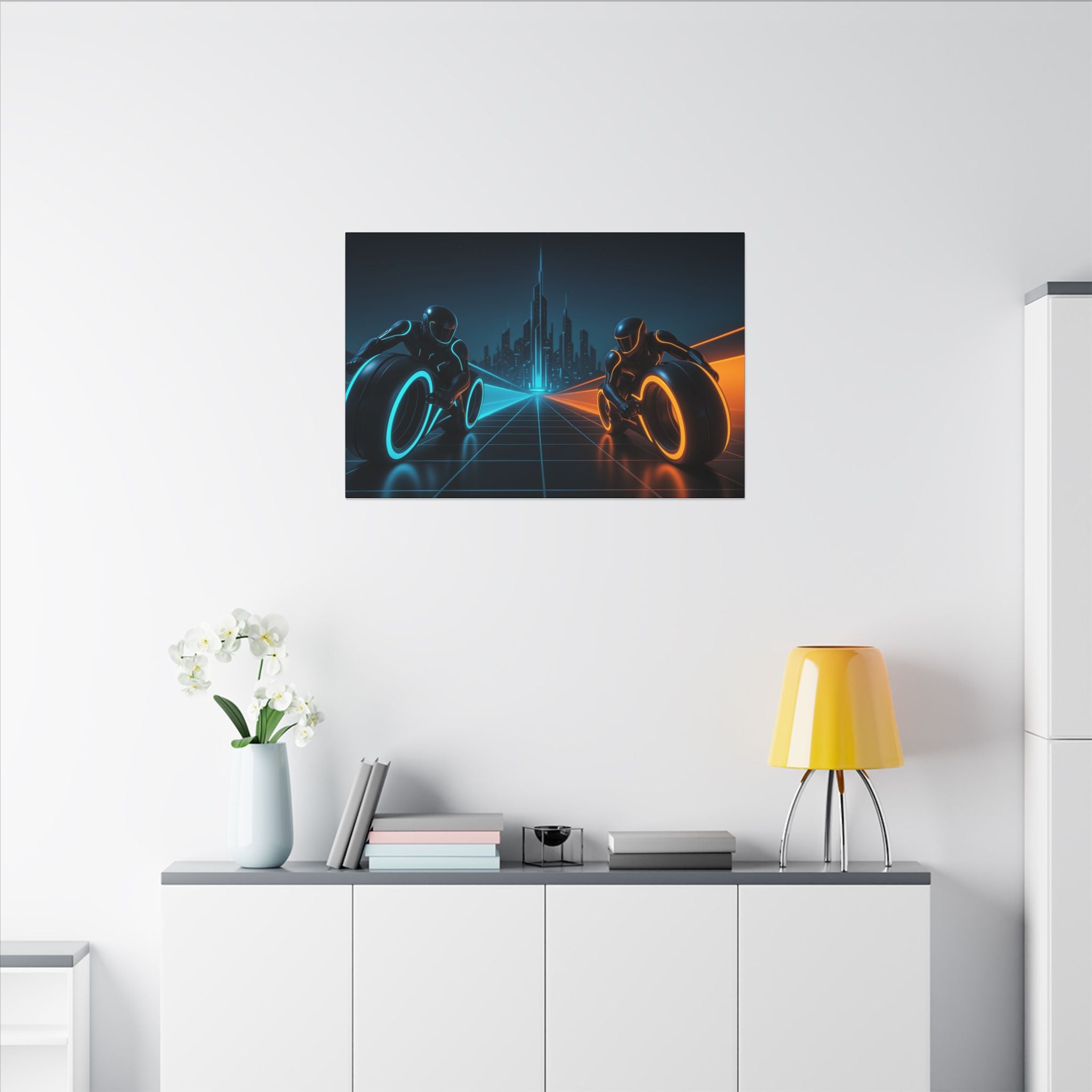 Tron Wall Art, Futuristic Tron Poster, Sci-Fi Wall Decor