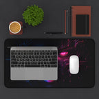 Neon cyborg in the shadows Desk Mat, XL Mousepad Non-slip for Gaming & Office