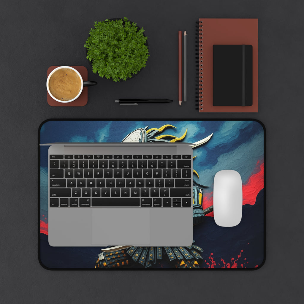 Samurai-style Predator Desk Mat, Premium Gaming Mouse Pad