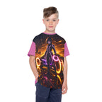 Tron Anime Kids Jersey, Futuristic Gamer Shirt with Tron-Inspired Cyber Graphic
