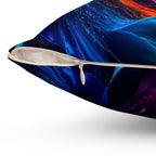 Abstract Flame & Wave Decorative Pillow — Vibrant Color Splash Home Accent