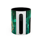 The Matrix Mug , Vibrant Ceramic Cup with Colorful Interior
