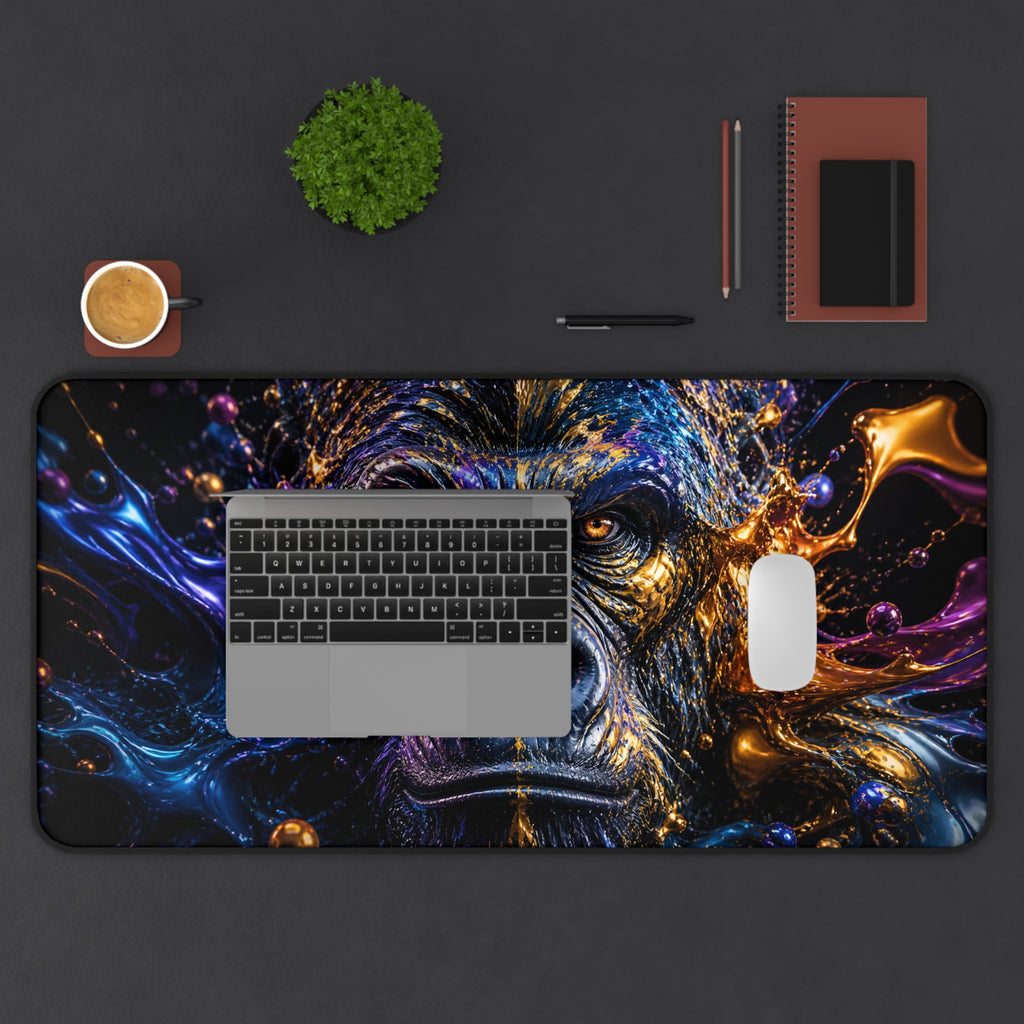 Gorilla Nebula Desk Mat — Cosmic Ape Gaming Mouse Pad