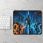 Neon City Sentinel Sci-Fi Gaming Mouse Pad
