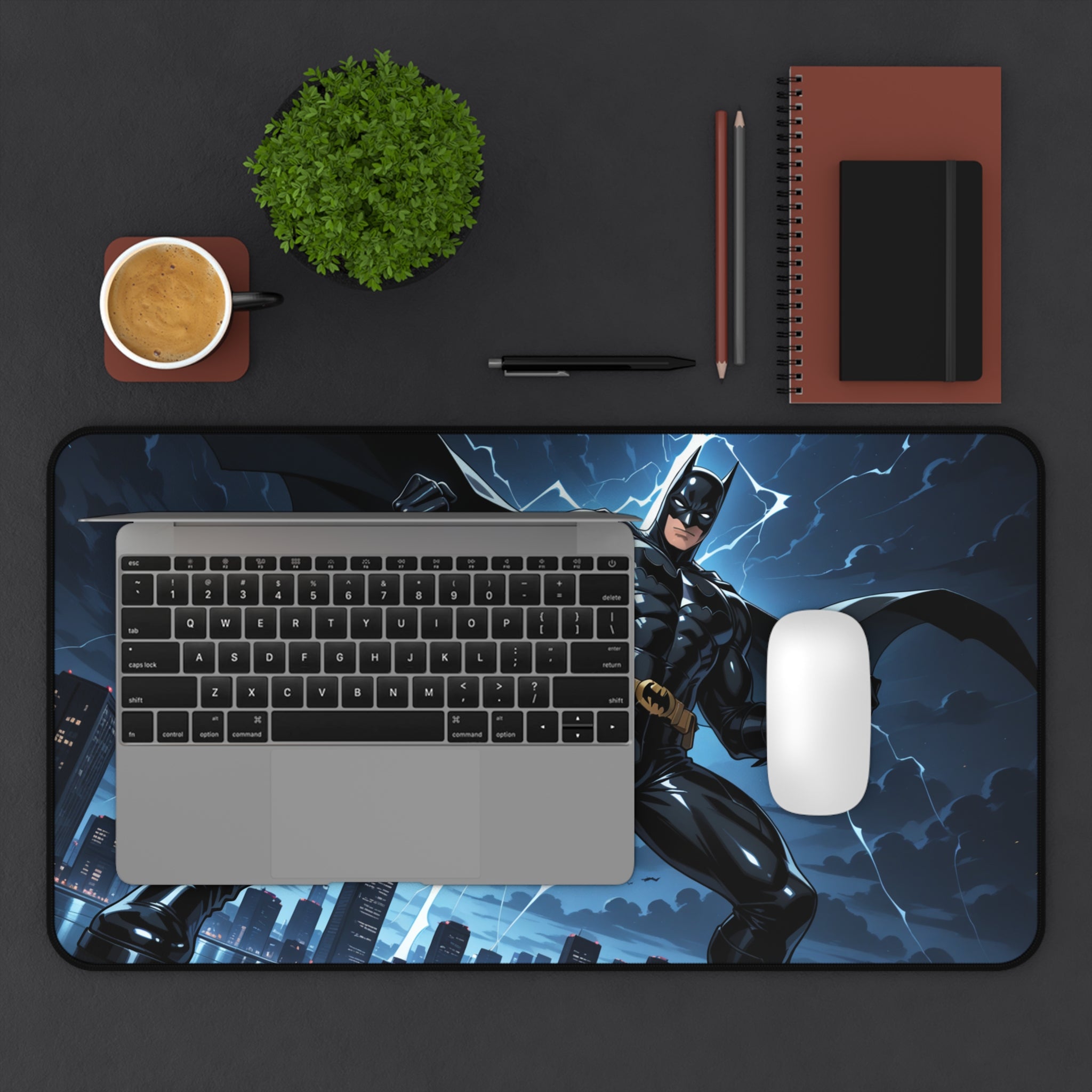 Batman Desk Mat, Gaming Mouse Pad, Superhero Playmat with Vibrant Print